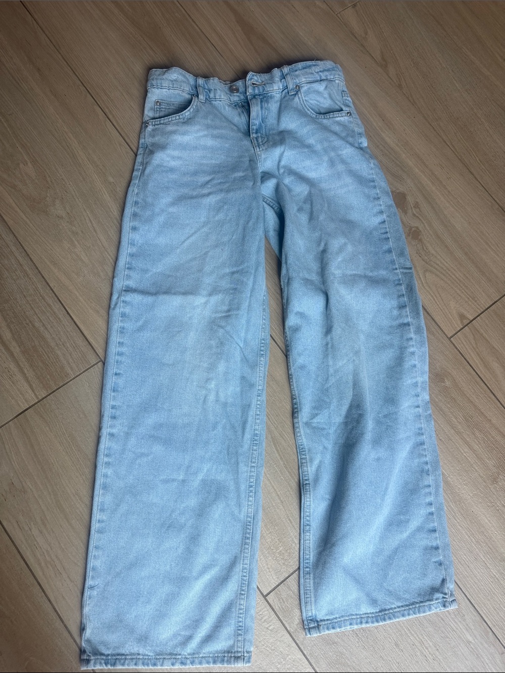 Light Wash Girl’s Straight Leg Jeans - Light Blue